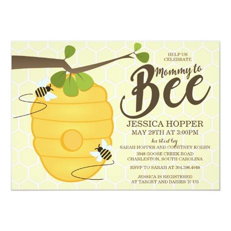 Mommy To Bee Baby Shower Invitation