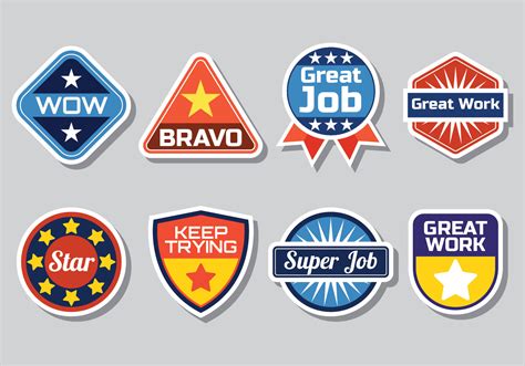 Teacher Reward Sticker Set 243116 Vector Art At Vecteezy