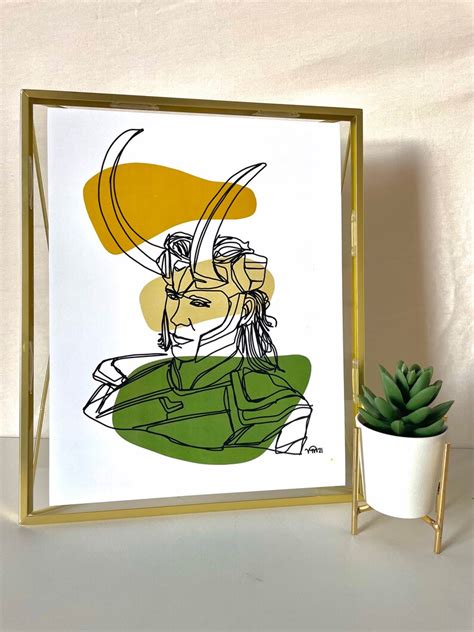 Loki Minimalist Art Print Loki Laufeyson Art Marvel Poster Etsy