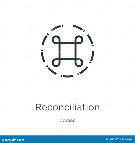 Reconciliation Icon Thin Linear Reconciliation Outline Icon Isolated