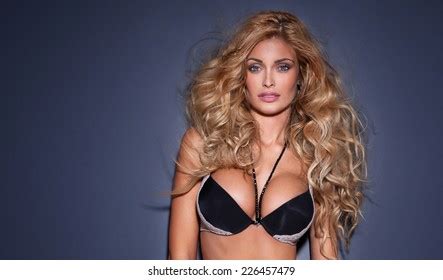 Sexy Elegant Blonde Woman Posing Lingerie Stock Photo Shutterstock