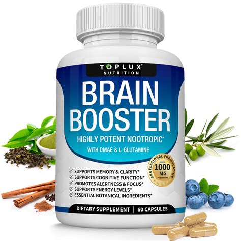 Toplux Brain Booster Nootropic Supplement Support Memory, Focus