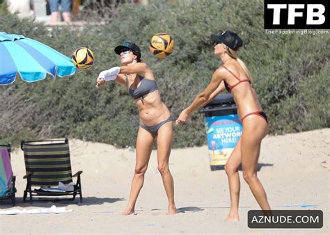 Alessandra Ambrosio Sexy Seen Flaunting Her Hot Bikini At The Beach Playing Volleyball With Her