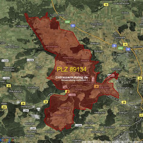 Postleitzahlgebiet 89134 - PLZ