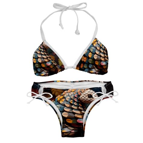Pangolin Swimming Suit Bikini Set Bikinis Detachable Sponge Adjustable Strap Two Pack Beach