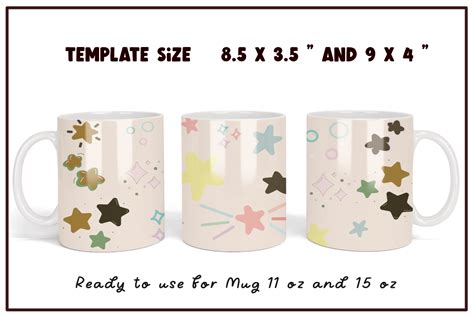 Cute Stars Coffee Mug Full Wrap Graphic by jaiprakan.a · Creative Fabrica
