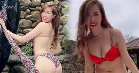Quay clip khoe hình thể với bikini hot girl siêu vòng một của Vbiz có thực sự nuột nà