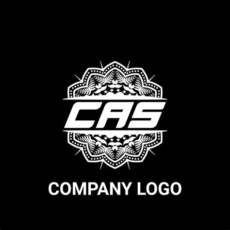 cas letter royalty mandala shape logo cas brush art logo cas logo