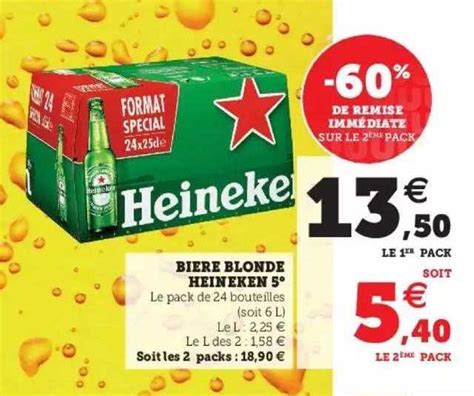 Promo Bi Re Blonde Heineken Chez Hyper U Icatalogue Fr
