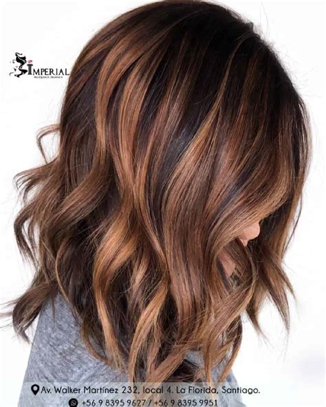 black hair caramel highlights