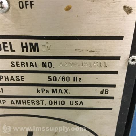 Nordson R Model Iv Vac Ph Hz W Hot Melt Unit Ims Supply