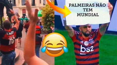 TORCIDA DO FLAMENGO ZOANDO A DO PALMEIRAS EM MONTEVIDÉU YouTube