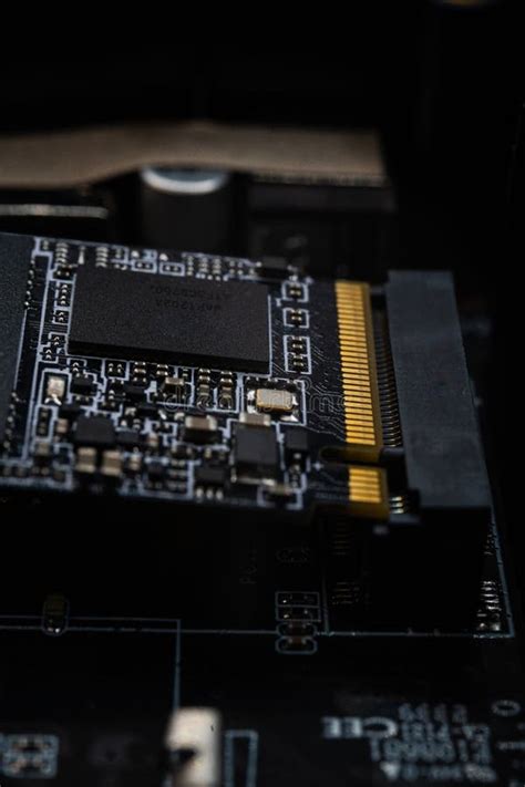 The Msata Nvme M2 Connector For Connecting Fast Modern Ssd Stock Image