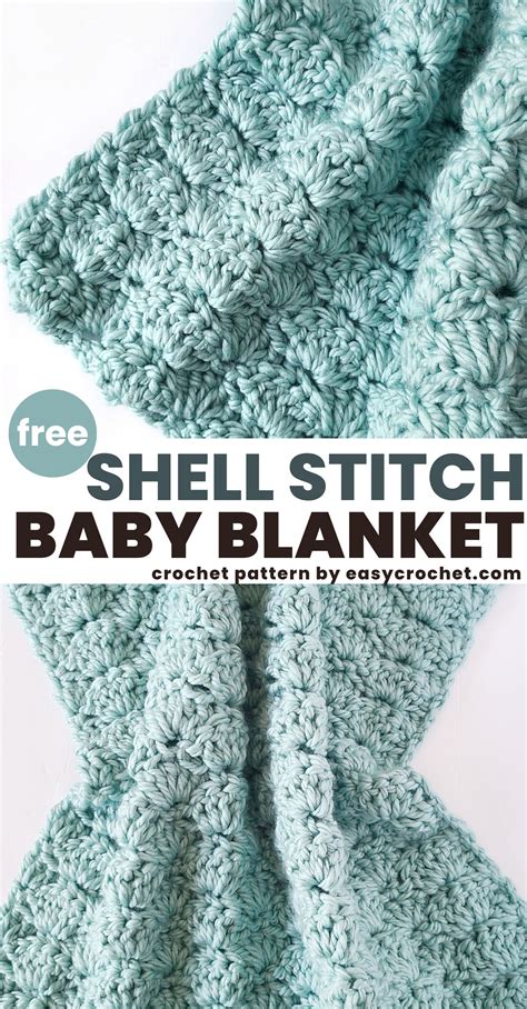 Free Shell Stitch Crochet Baby Blanket Pattern Printable Printables