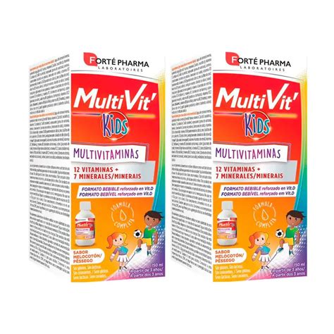 Comprar Forté Pharma Duplo Multivit' Kids Bebível , 2 x 150 ml ao ...