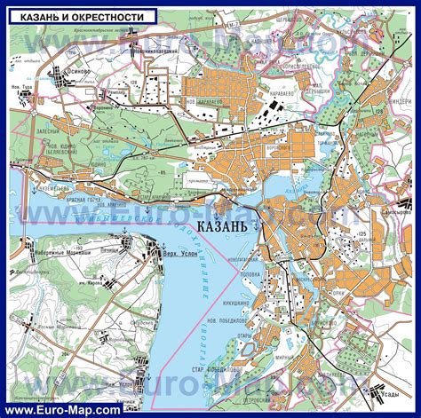 Карты Казани | Подробная карта города Казань с улицами и домами | Схема ...