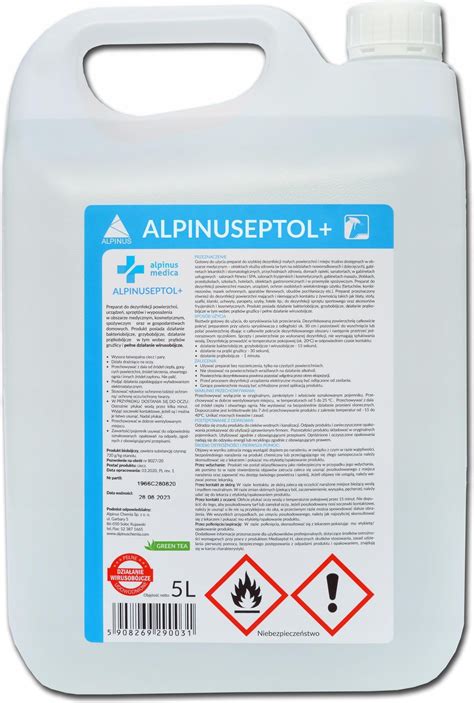 Alpinus Alpinuseptol Płyn Do Dezynfekcji Powierzchni 5L G - Opinie i ...