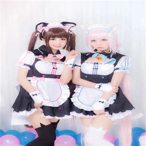 Anime Giyim NEKOPARA Posterler Ikolata Vanilya Cosplay Kost M Lolita