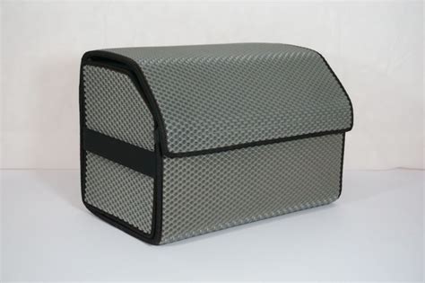 Органайзер в багажник из Ева материала серый с коричневой строчкой ...