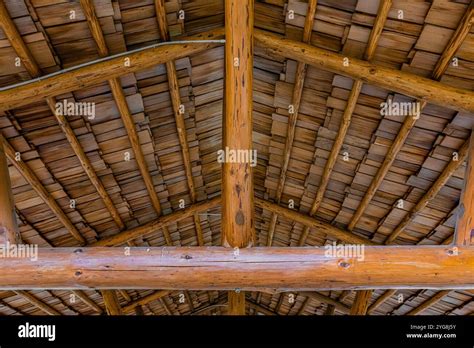Rustic Picnic Shelter With Heavy Timber Beams Built In The 1950s In