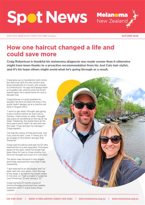 Autumn 2025 Newsletter Spot News Melanoma Nz