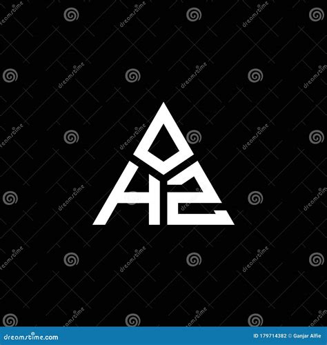 HZ Monogram Logo with 3 Pieces Shape Isolated on Triangle Stock Vector - Illustration of icon ...