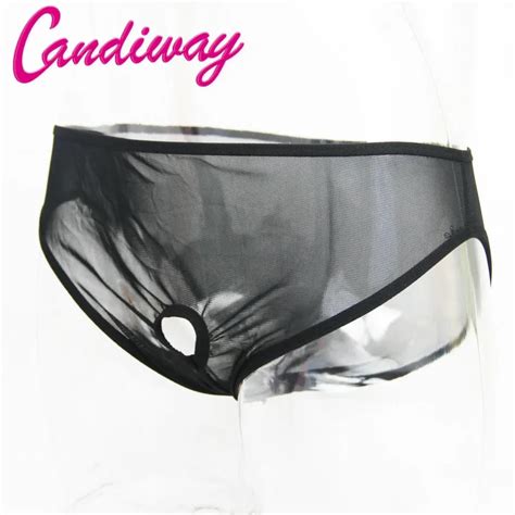 Hot Men Open Crotch Underwear Panties Sexy Lingerie Lace Male G Strings Underwear Thong Mesh Men