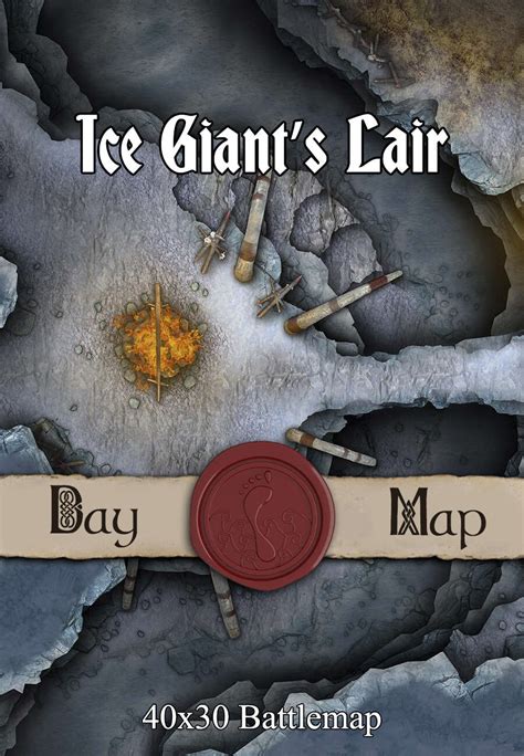 X Battlemap Ice Giants Lair Seafoot Games Winter