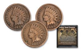 18991901 Indian Head Cent Turn Of The Century 3 Pc Set GovMint