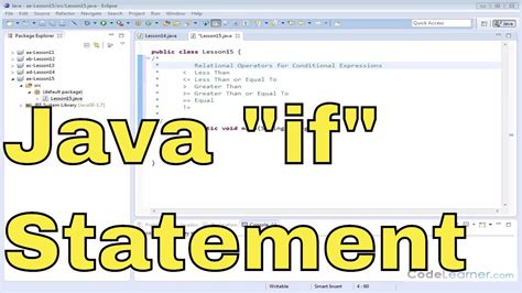 Single Line If Statements In Java Programming Youtube