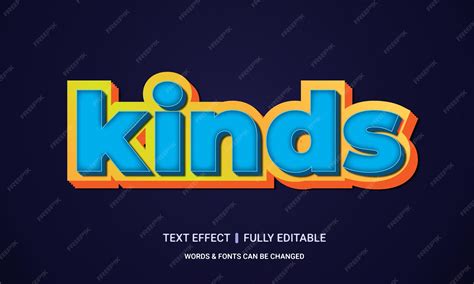 premium vector kinds text effect design