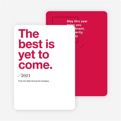 Bold Wishes Corporate New Year Cards | Paper Culture