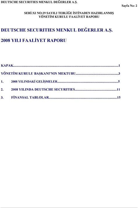 Deutsche Securities Menkul De Erler A Yili Faal Yet Raporu Pdf Free