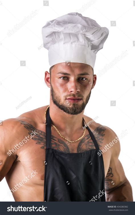 Bodybuilder Chef Apron On Naked Muscular Stock Photo Shutterstock