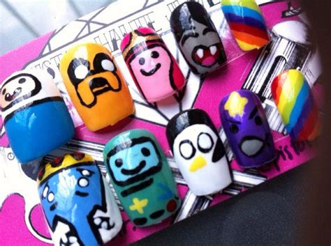 Adventure Time Nail Art Hand Painted 10 Piece Set On Etsy 1000