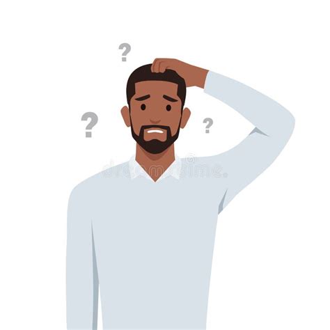 Black Man Scratching His Head Stock Illustrations 69 Black Man