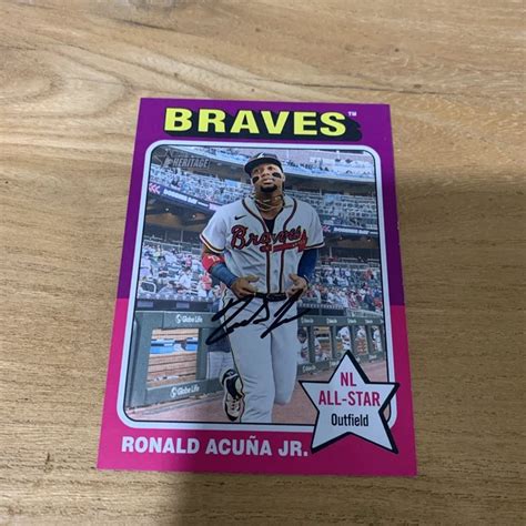 topps heritage  ronald acuna jr atlanta braves sp variante