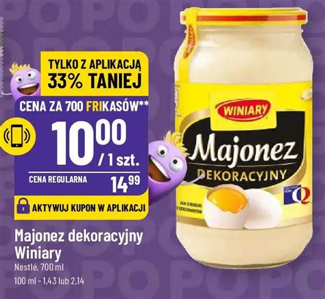 Promocja Majonez dekoracyjny Winiary Nestlé 700 ml w Polomarket