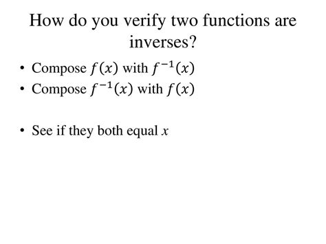 Lesson 1 6 Inverse Functions Ppt Download