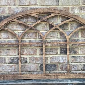 Arched Heirloom Farmhouse Frame Faux Window Arched Stained Etsy