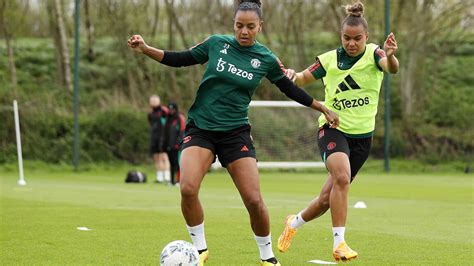 Man Utd Women Train Ahead Of FA Cup Semi Final Clash V Chelsea April 13