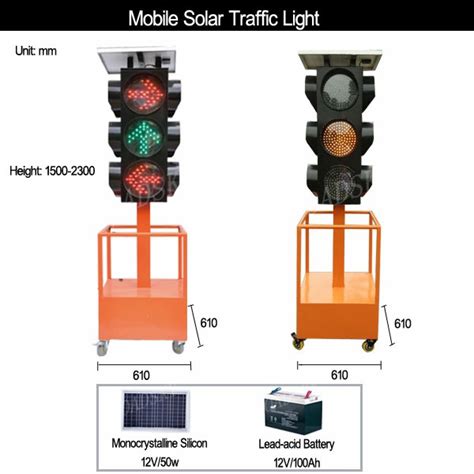 Solar Portable Signal Light Temporary Traffic Lights Roadsky