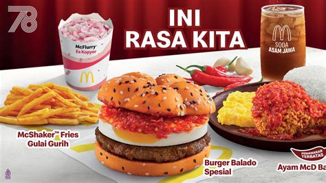 Sambut Hut Ke 78 Ri Mcdonalds Indonesia Rilis Menu Balado Khas