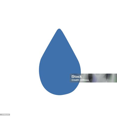 Setetes Air Biru Tetesan Cairan Tetesan Hujan Simbol Arty Lucu Ekologi