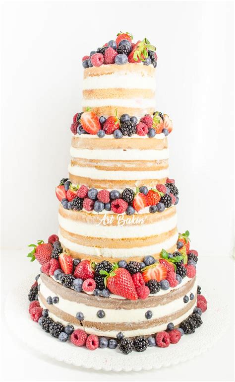 Naked WeddingCake Decorated Cake By Art Bakin CakesDecor