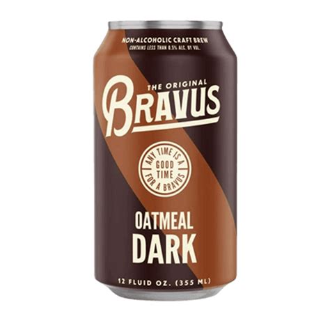 Buy Bravus Non-Alcoholic Oatmeal Dark 355ml Can in Australia - Beer Cartel