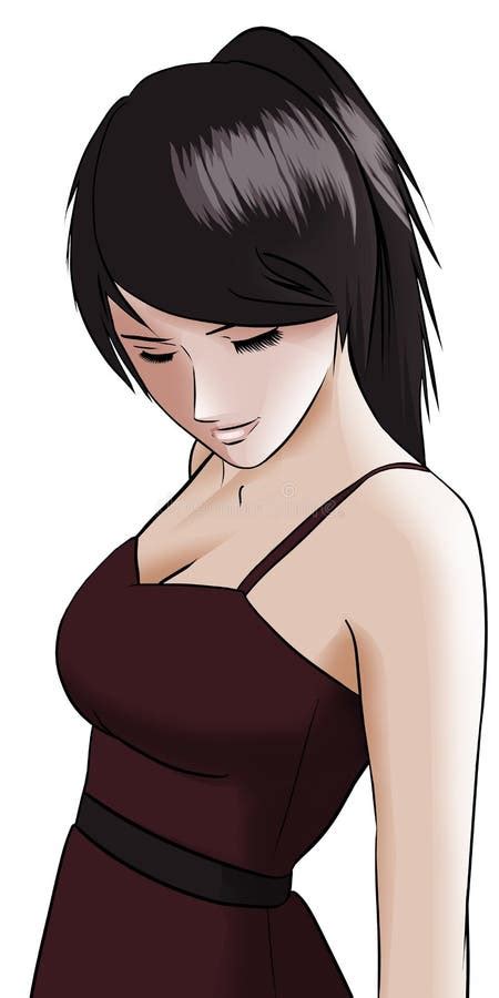 Fille D Anime Dans Le Bikini Rouge Illustration Stock Illustration Du Mignon Bonheur 29388294