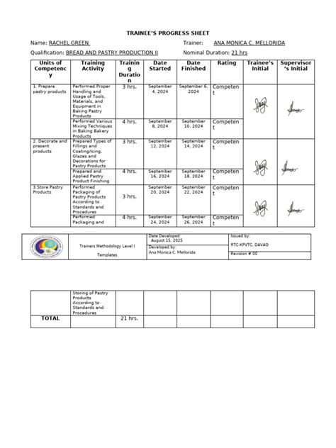 5 Progress Sheet Pdf