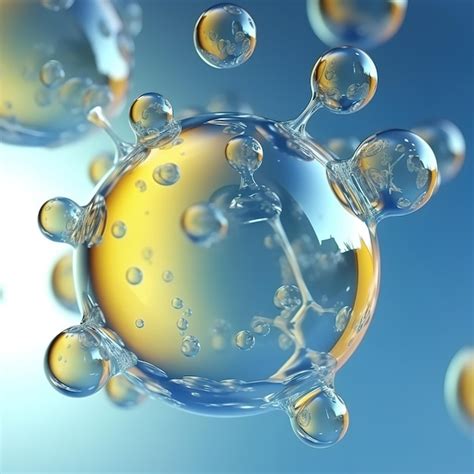 Premium Ai Image Transparent Water Bubbles Molecules And Atoms