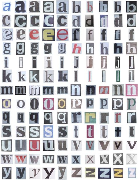 Newspaper Alphabet Lower Stock Image Image 822671